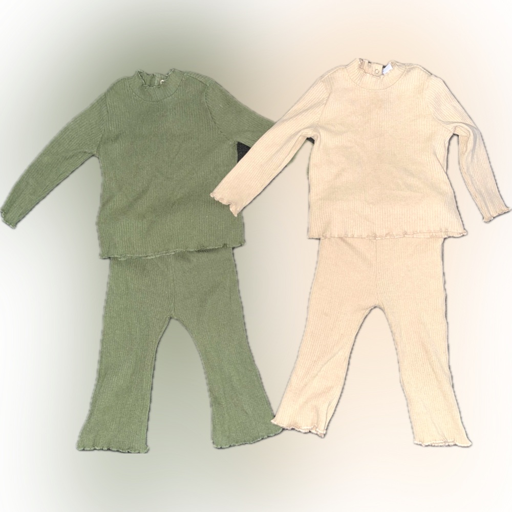 Two Old Navy toddler girl matching sets size 12-18 months
